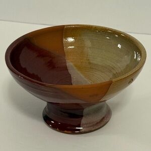 Vintage Studio Art ~ Handcrafted Ceramic Small Trinket Dish/Bowl - Earth Tones